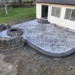cobblestone concrete stamping driveway