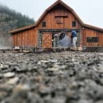 cobblestone concrete stamping driveway