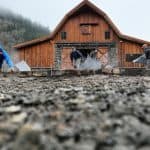 cobblestone concrete stamping driveway