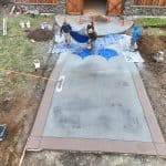 cobblestone concrete stamping driveway
