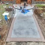 cobblestone concrete stamping driveway