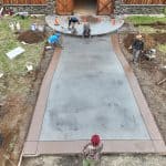 cobblestone concrete stamping driveway