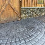 cobblestone concrete stamping driveway