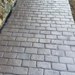 cobblestone concrete stamping driveway