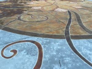 acid stain concrete tillamook