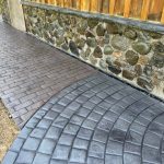 cobblestone concrete stamping driveway
