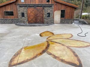 acid stain concrete tillamook