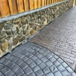 cobblestone concrete stamping driveway
