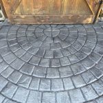 cobblestone concrete stamping driveway