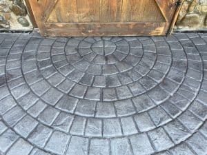cobblestone concrete stamping driveway