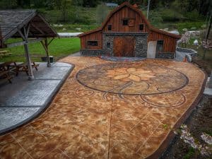 acid stain concrete tillamook