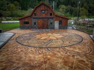 acid stain concrete tillamook