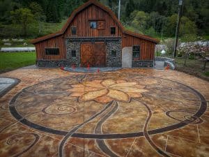 acid stain concrete tillamook