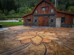 acid stain concrete tillamook