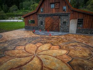 acid stain concrete tillamook