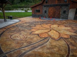 acid stain concrete tillamook