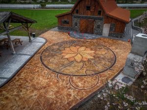 acid stain concrete tillamook
