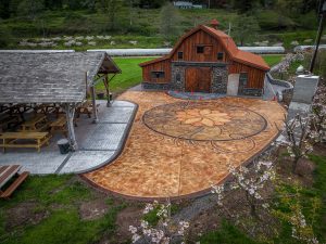 acid stain concrete tillamook