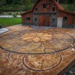 acid stain concrete tillamook
