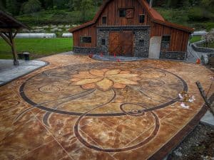 acid stain concrete tillamook