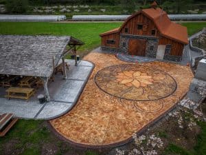 acid stain concrete tillamook