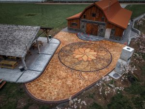 acid stain concrete tillamook