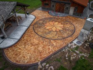 acid stain concrete tillamook