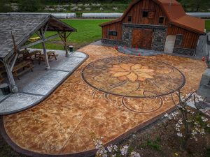 acid stain concrete tillamook