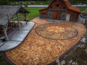 acid stain concrete tillamook