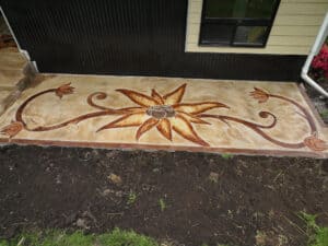 flagstone sidewalk cobblestone driveway