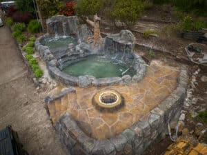 water feature waterfalls hardscaping northwest oregon