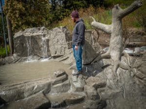 water feature waterfalls hardscaping northwest oregon