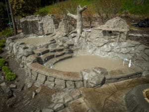 water feature waterfalls hardscaping northwest oregon