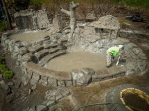 water feature waterfalls hardscaping northwest oregon