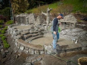 water feature waterfalls hardscaping northwest oregon