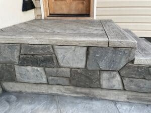 seating wall fireplace outdoor living space