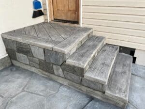 seating wall fireplace outdoor living space
