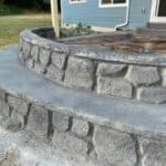 custom engrave & stain concrete design