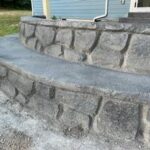 custom engrave & stain concrete design