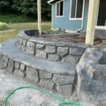 custom engrave & stain concrete design