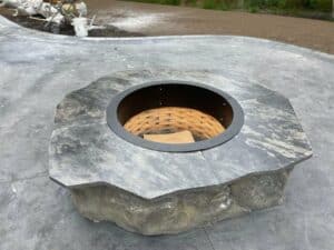 fireplace customer backyard