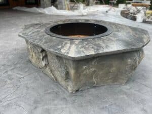 fireplace customer backyard