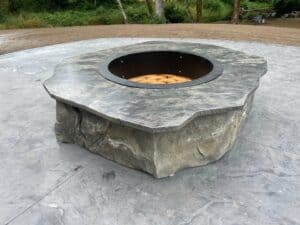 fireplace customer backyard