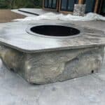 fireplace customer backyard