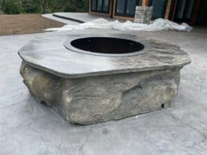 fireplace customer backyard