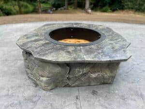 fireplace customer backyard