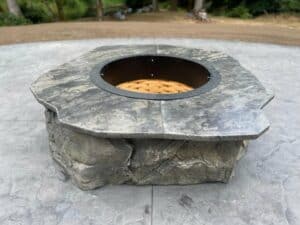 fireplace customer backyard
