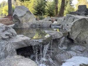 water feature waterfalls hardscaping northwest oregon