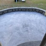 custom engrave & stain concrete design