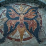 custom engrave & stain concrete design